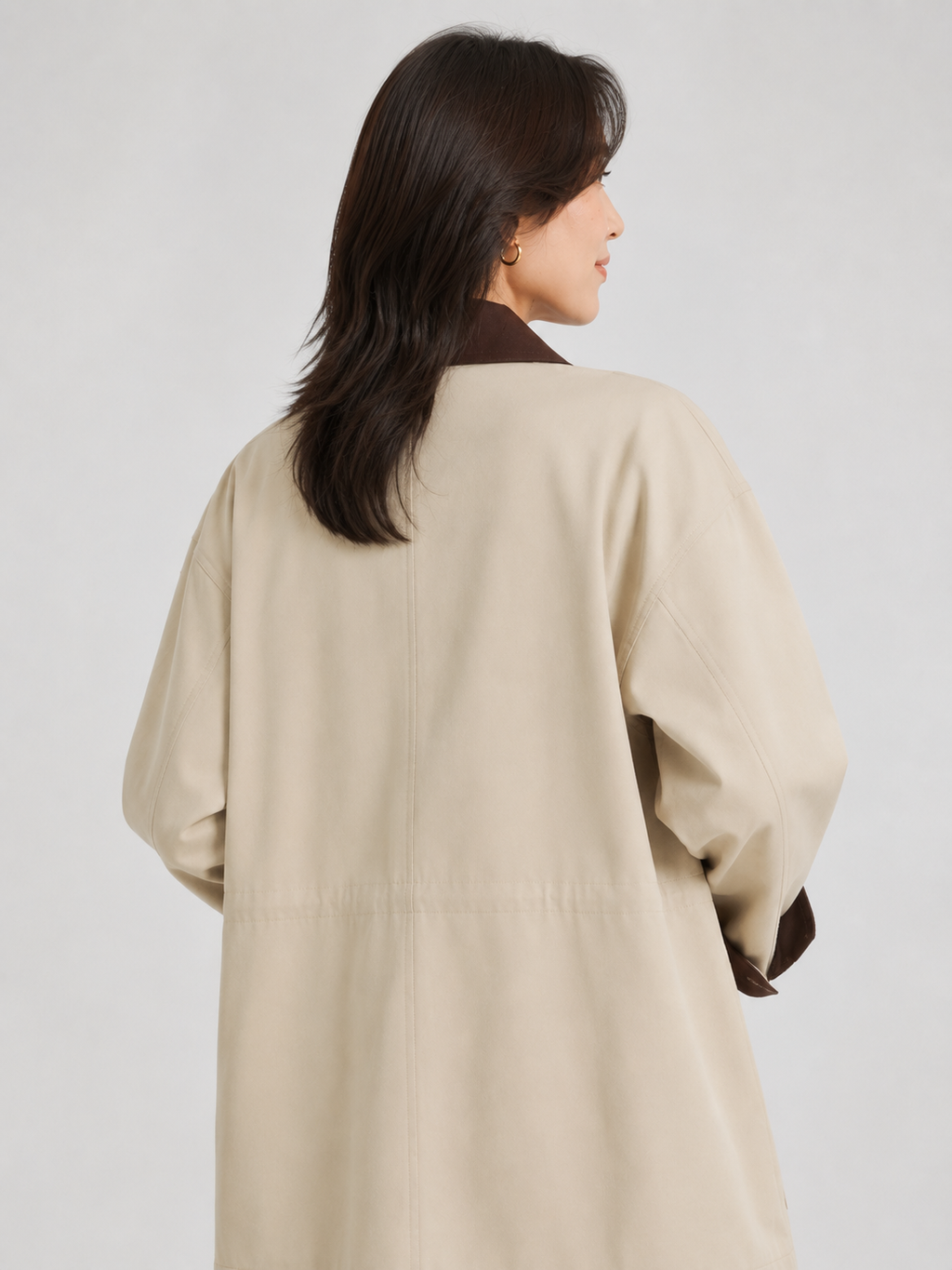 Trench Beige Oversize Femme