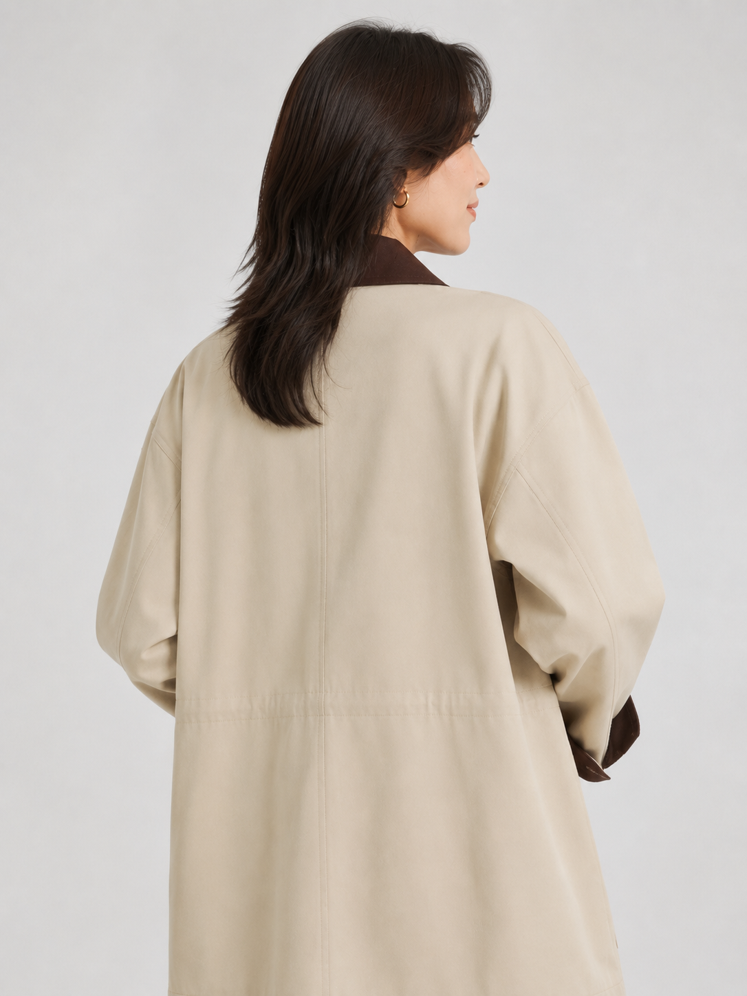 Trench Beige Oversize Femme