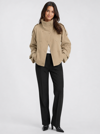 Trench Beige Col Montant