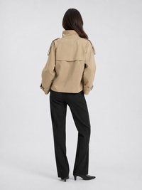 Trench Beige Col Montant