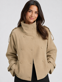 Trench Beige Col Montant