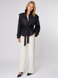 Trench Col Montant Noir