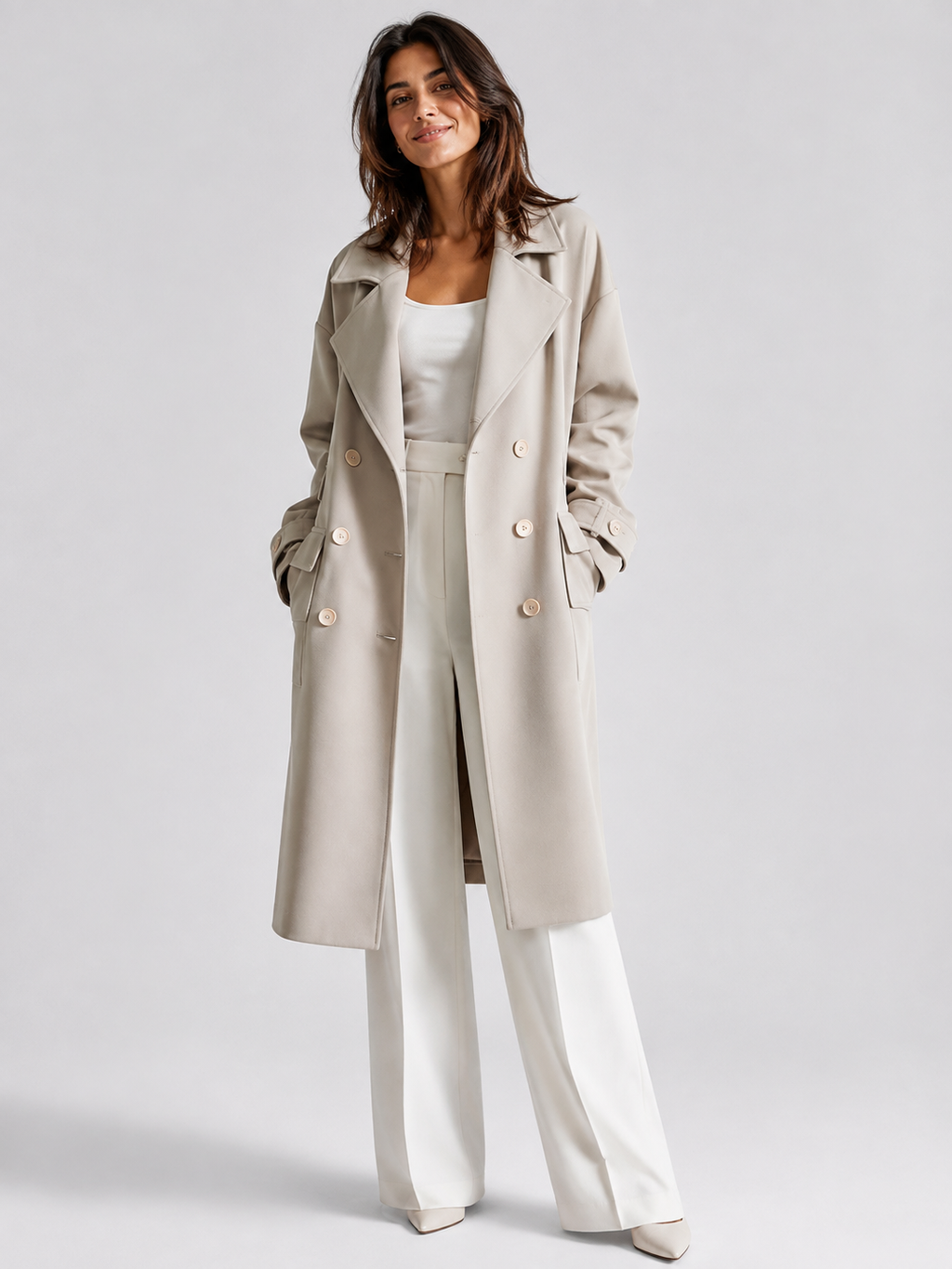 Trench Long Impermeable Femme