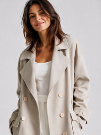 Trench Long Impermeable Femme