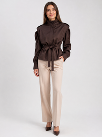Trench Marron Chocolat Femme