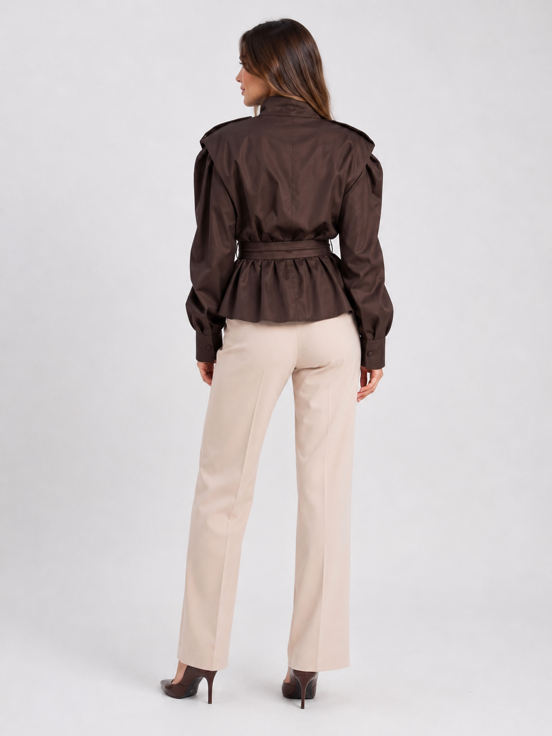 Trench Marron Chocolat Femme