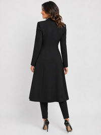 Trench Coat Femme Noir Long