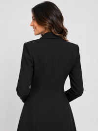 Trench Coat Femme Noir Long