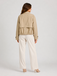 Trench Coat Court Beige Femme