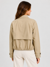 Trench Coat Court Beige Femme