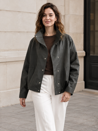 Trench Coat Femme Col Montant