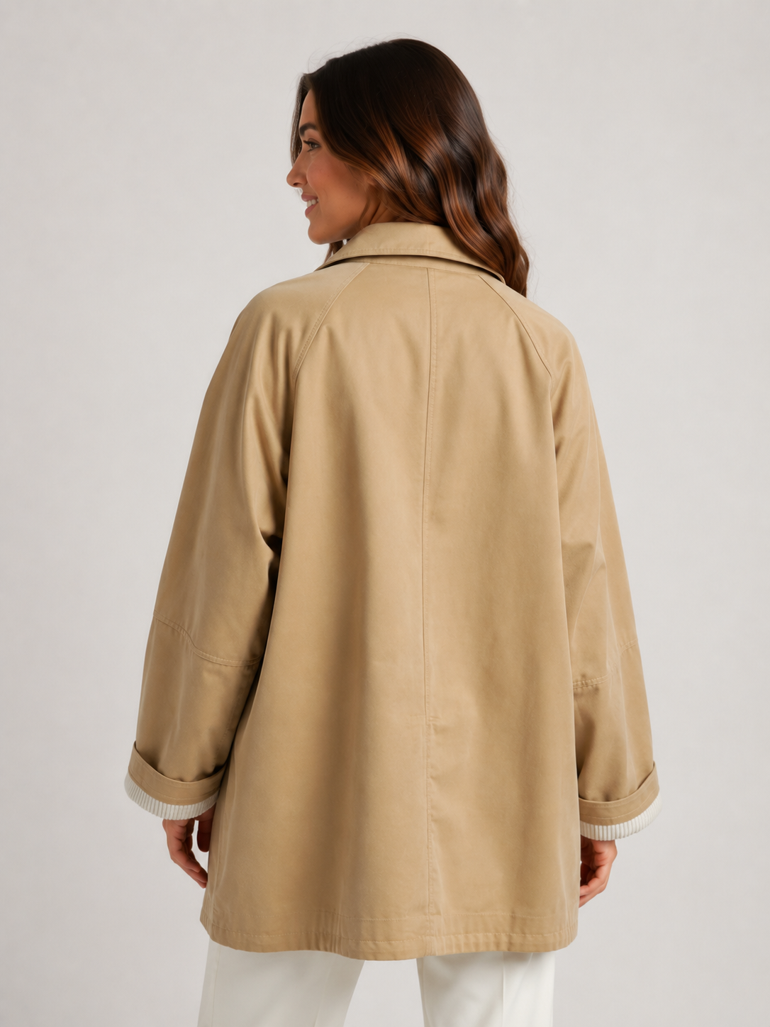 Trench Femme Mi Long Beige