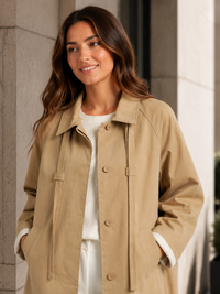 Trench Femme Mi Long Beige