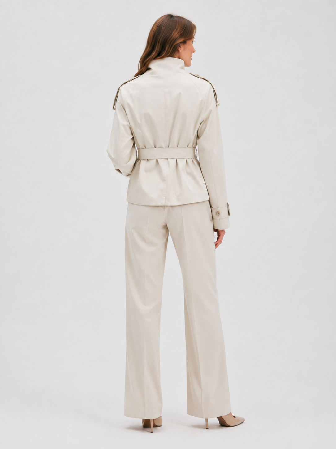 Trench Court Ceinturé Femme