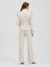 Trench Court Ceinturé Femme