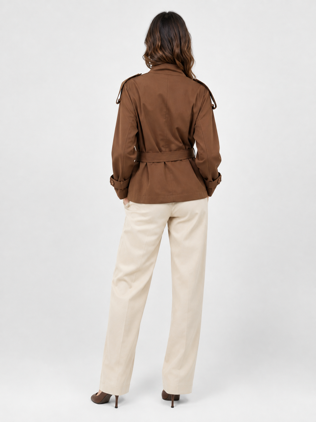 Trench Femme Court Ceinture