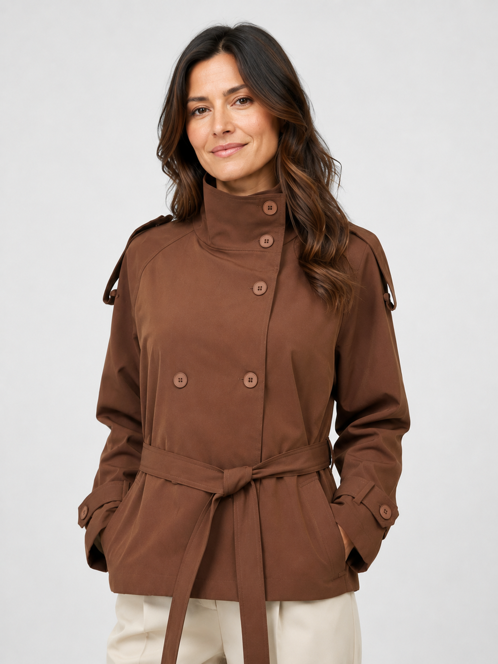 Trench Femme Court Ceinture