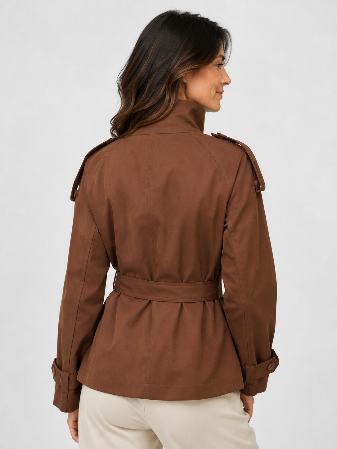 Trench Femme Court Ceinture