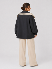 Veste Trench Noir Femme
