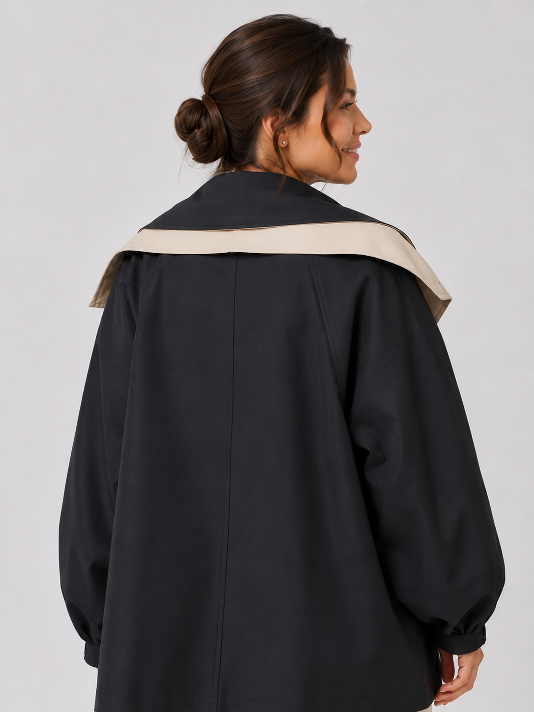 Veste Trench Noir Femme