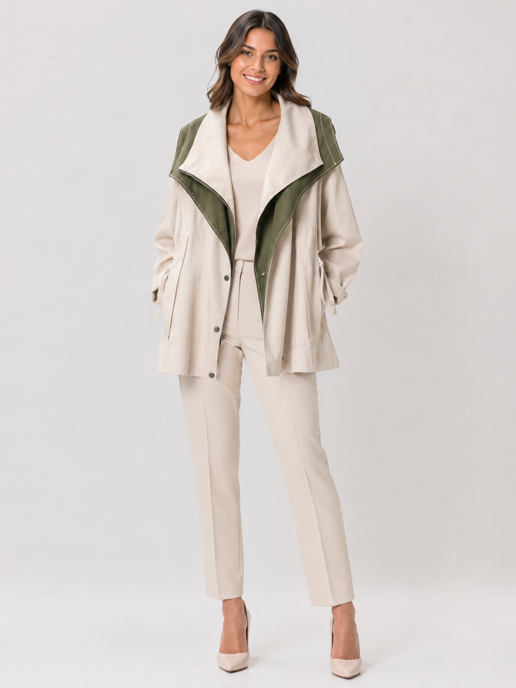 Veste Beige Trench Court