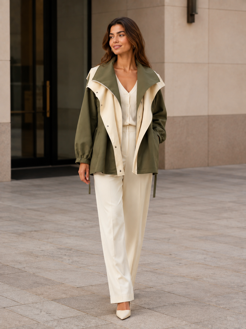 Veste Trench Vert