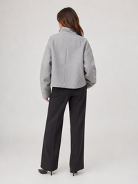 Trench Court Gris Femme