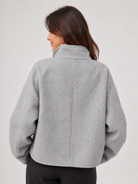 Trench Court Gris Femme