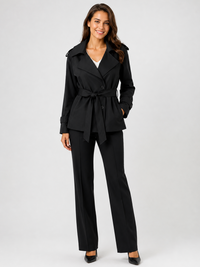 Trench Court Ceinture Noir