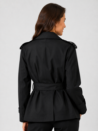 Trench Court Ceinture Noir