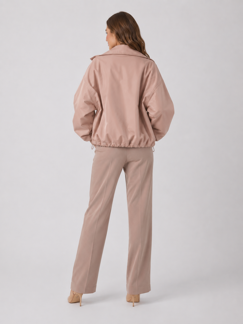 Trench Court Femme Rose