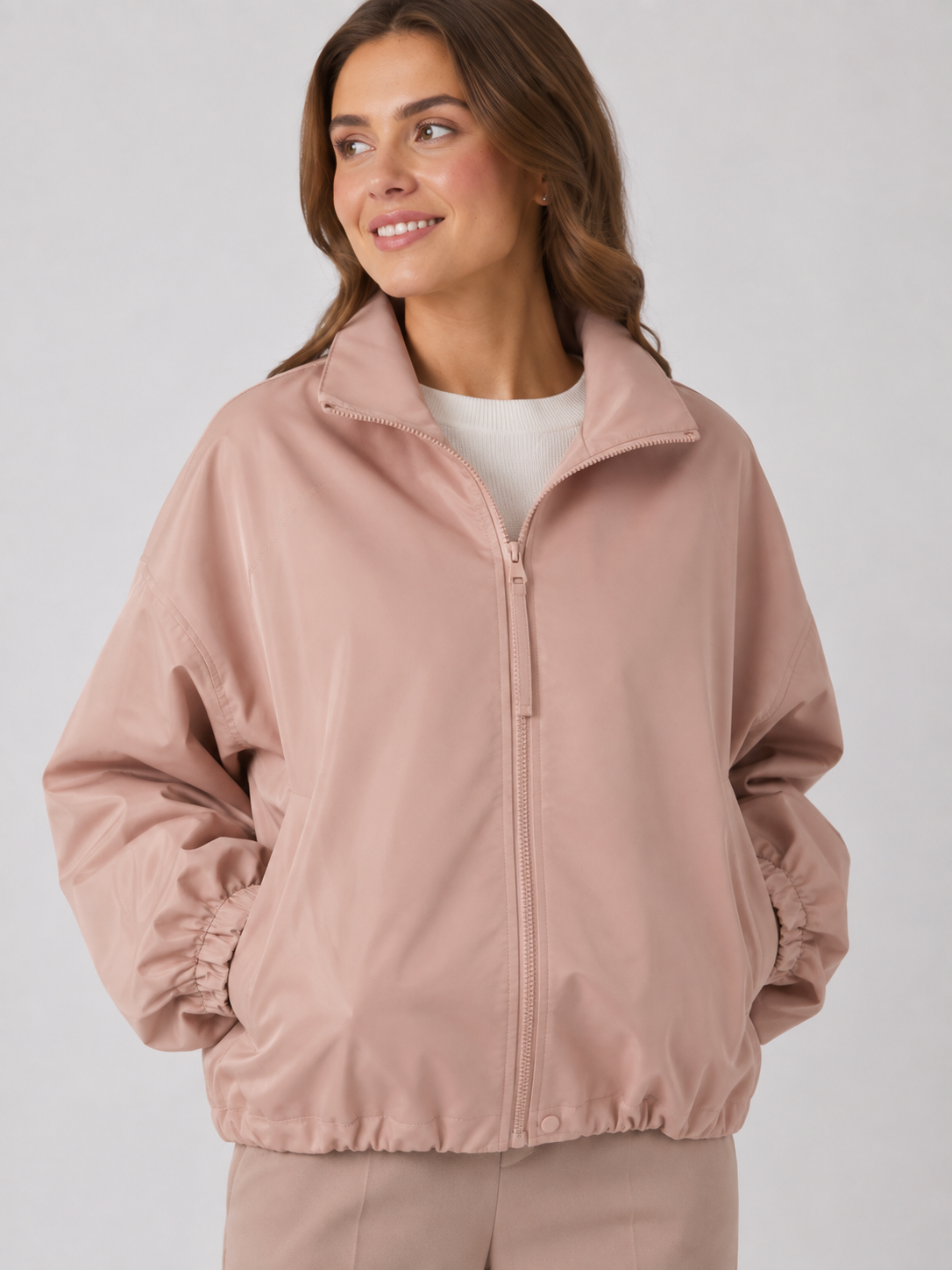 Trench Court Femme Rose