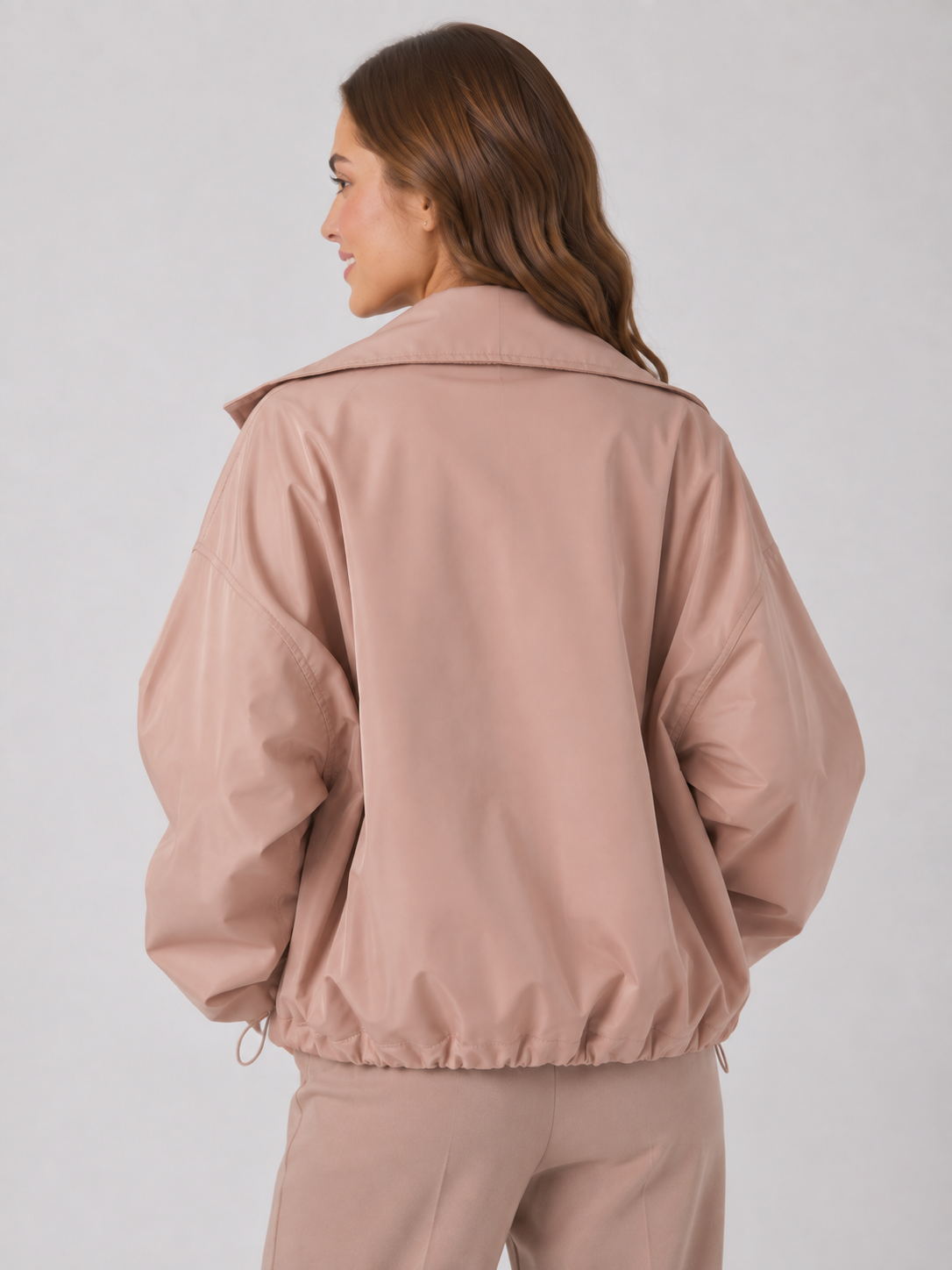 Trench Court Femme Rose