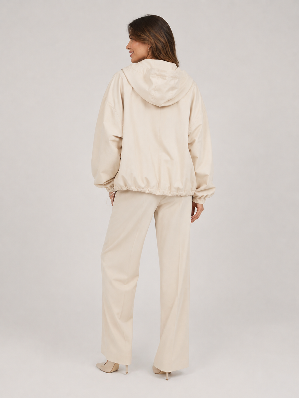 Trench Court Blanc Femme
