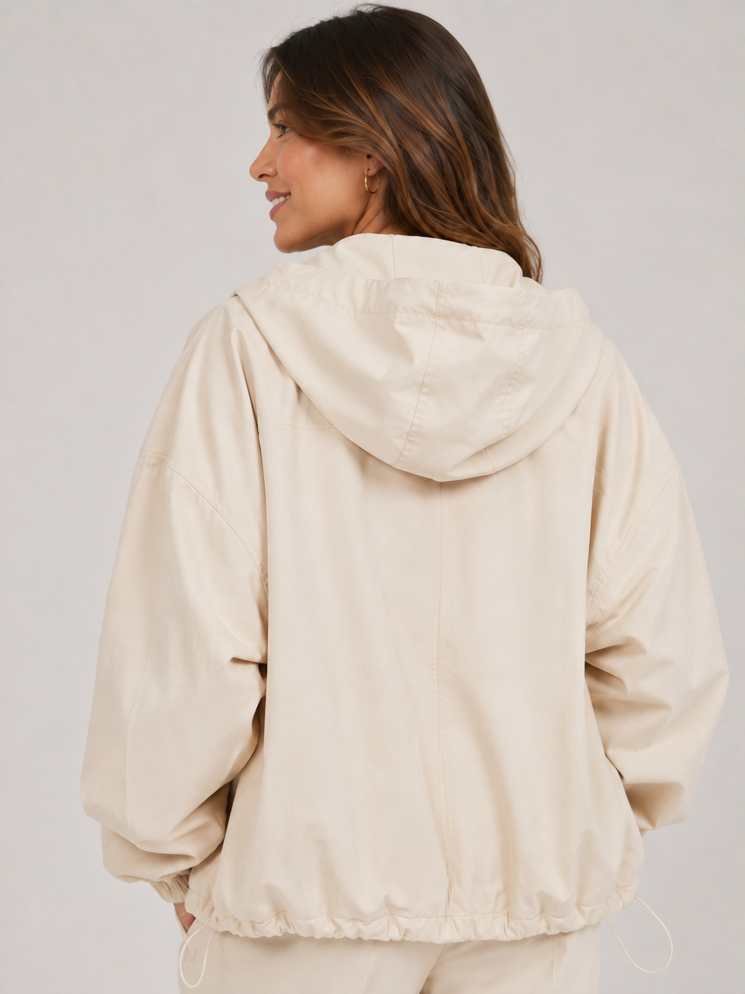 Trench Court Blanc Femme