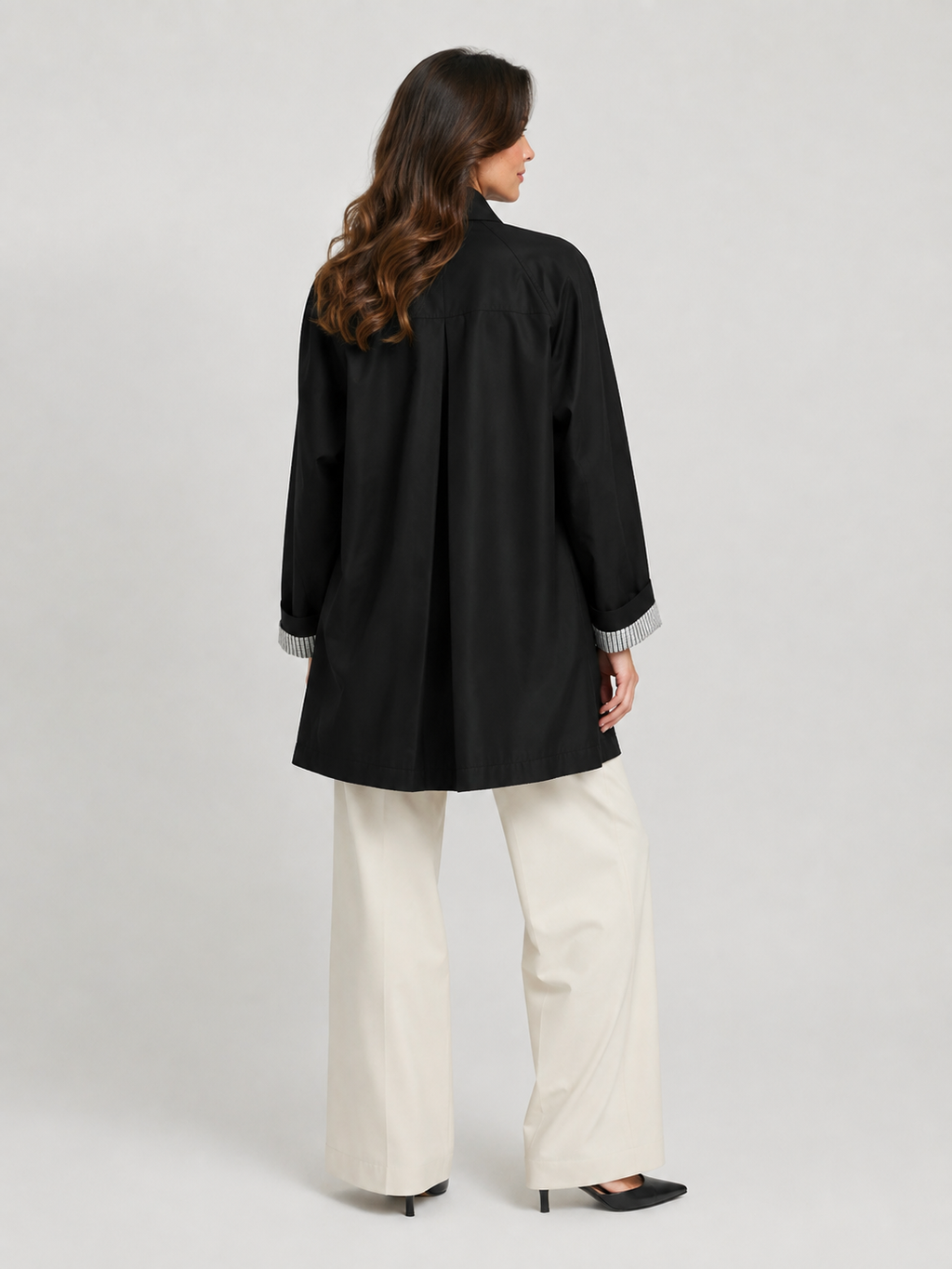 Trench Noir Femme Mi Long