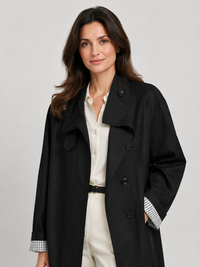 Trench Noir Femme Mi Long