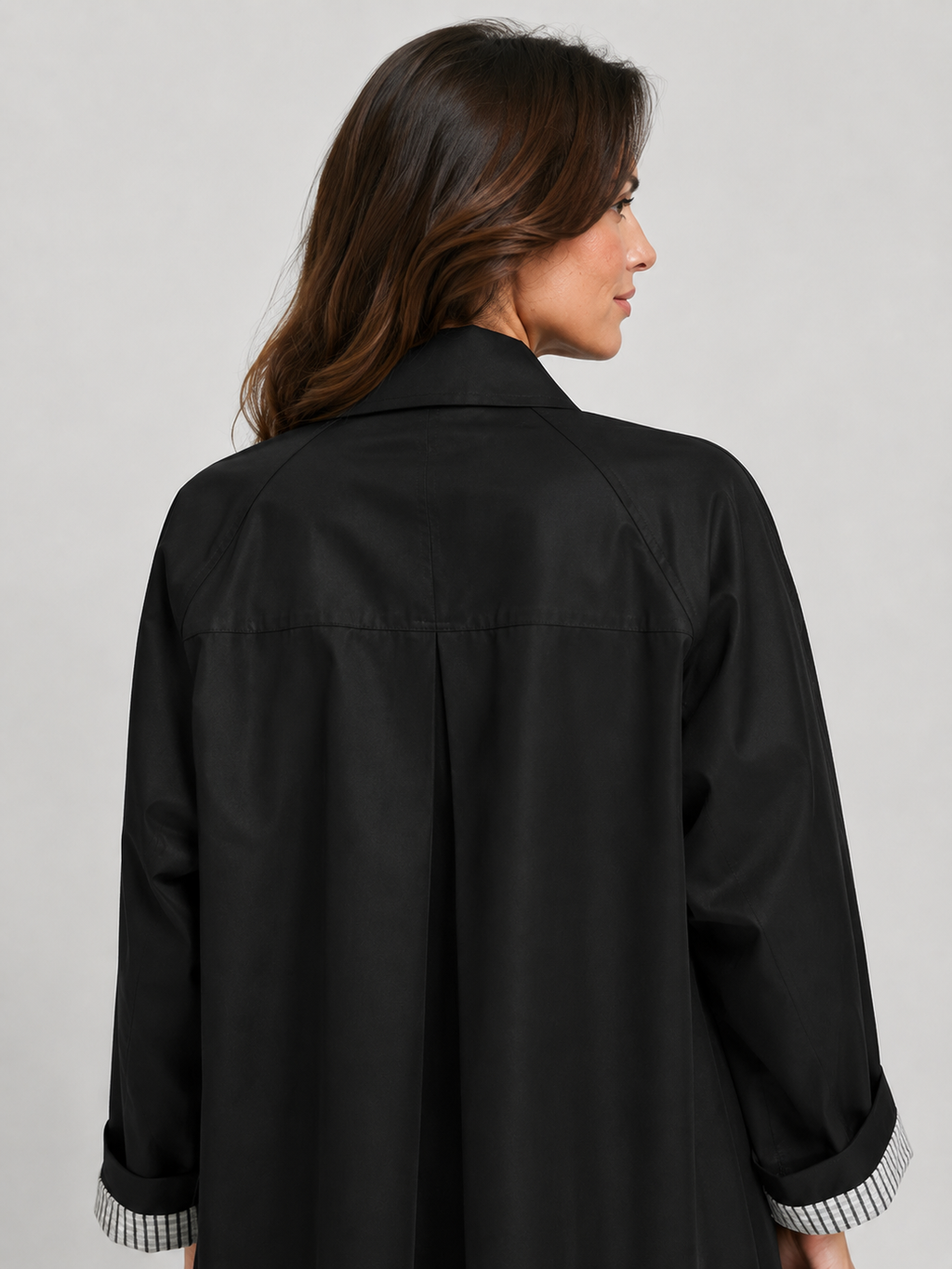 Trench Noir Femme Mi Long