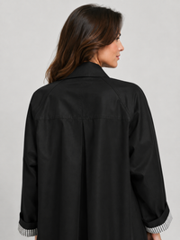 Trench Noir Femme Mi Long