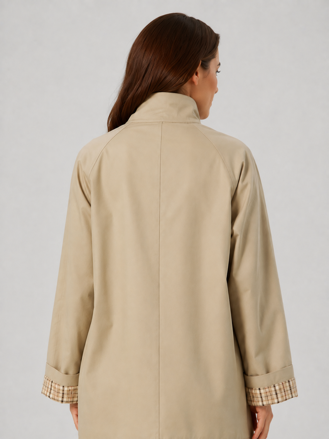 Trench Femme Beige Mi-Long