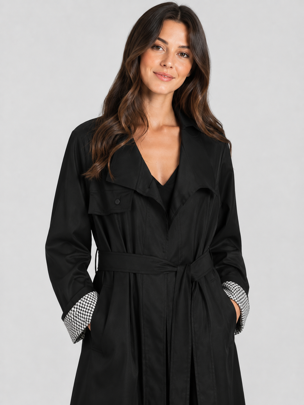 Trench Noir Femme Long