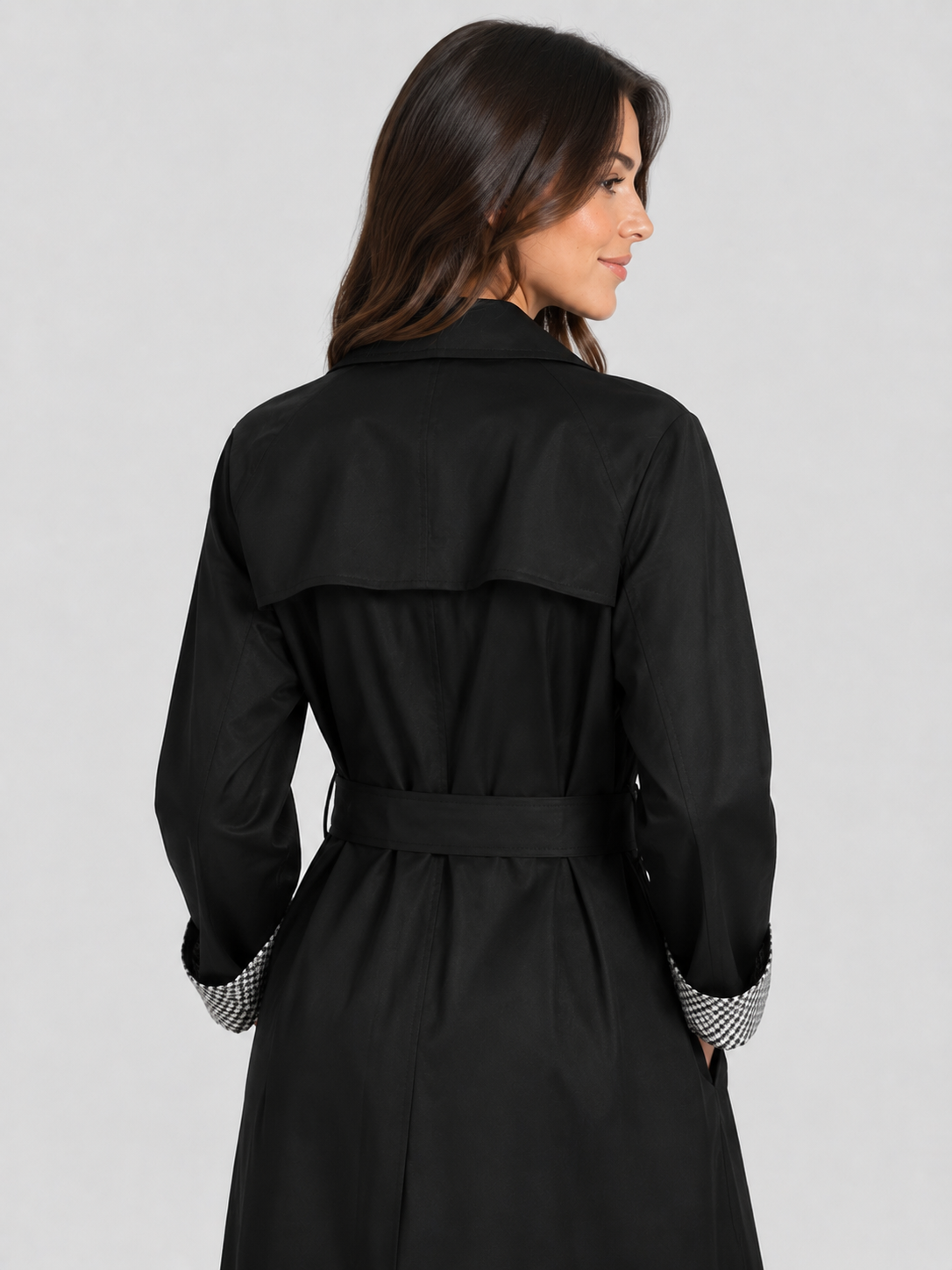 Trench Noir Femme Long