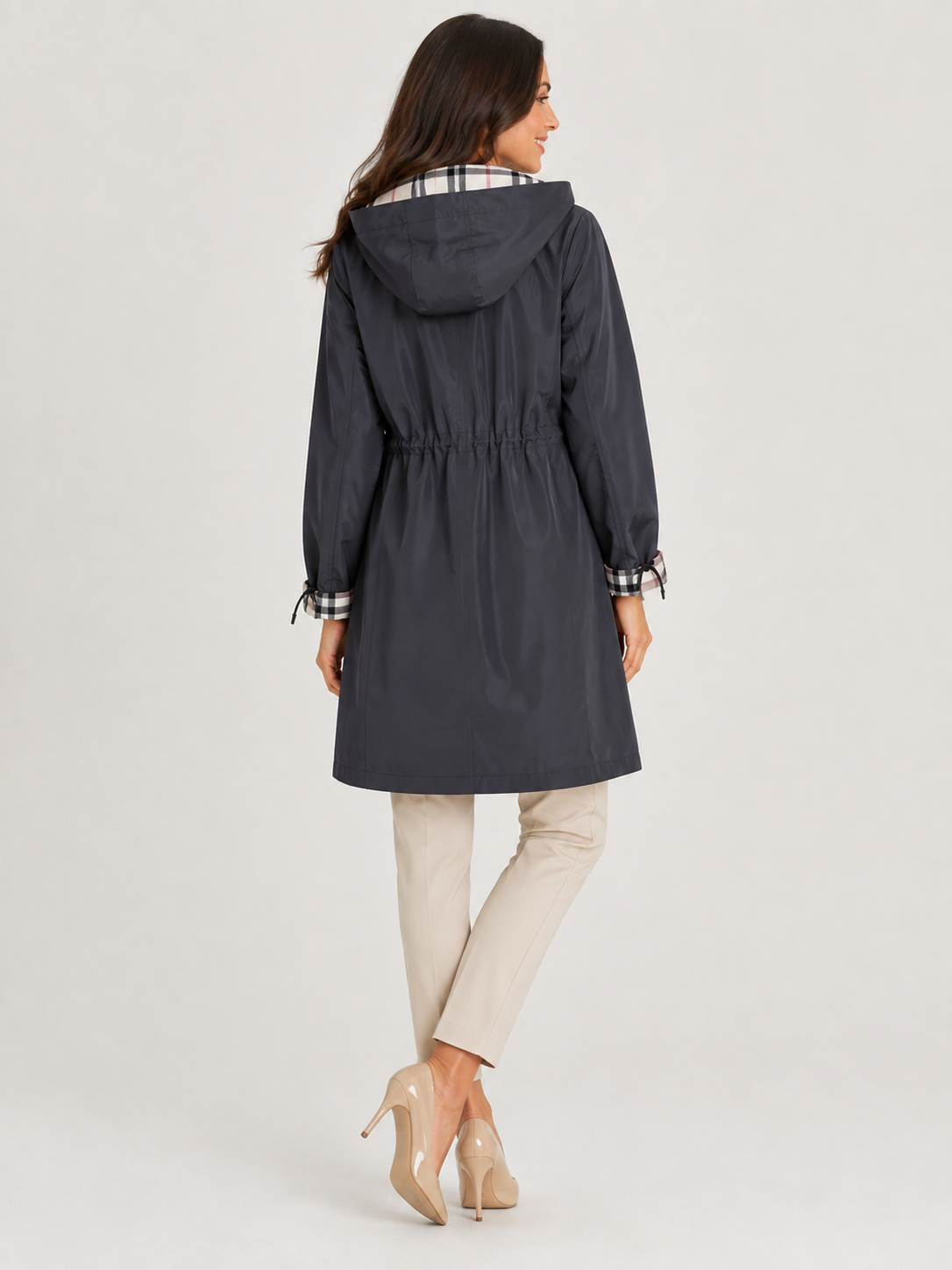 Manteau Trench Gris Femme