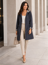 Manteau Trench Gris Femme