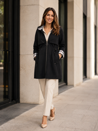 Trench Imperméable Femme Noir