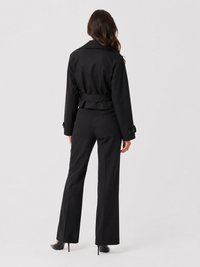 Trench Coat Femme Noir Court