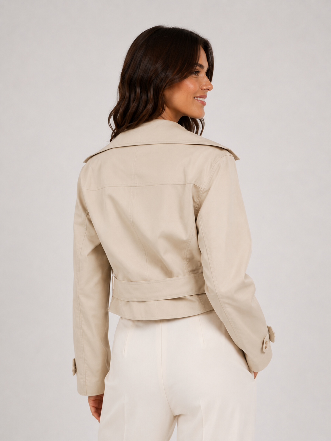 Trench Femme Beige Court