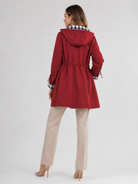 Trench Imperméable Femme Rouge