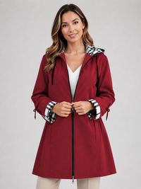 Trench Imperméable Femme Rouge