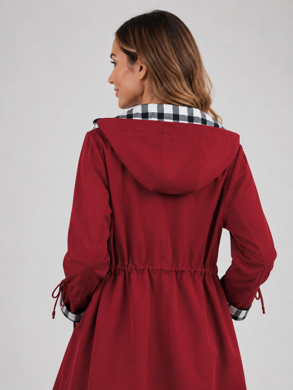 Trench Imperméable Femme Rouge